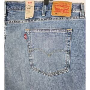 Levi’s 541 ~Men's 50×32~ Blue Denim Athletic Taper Jeans Stretch NWT.